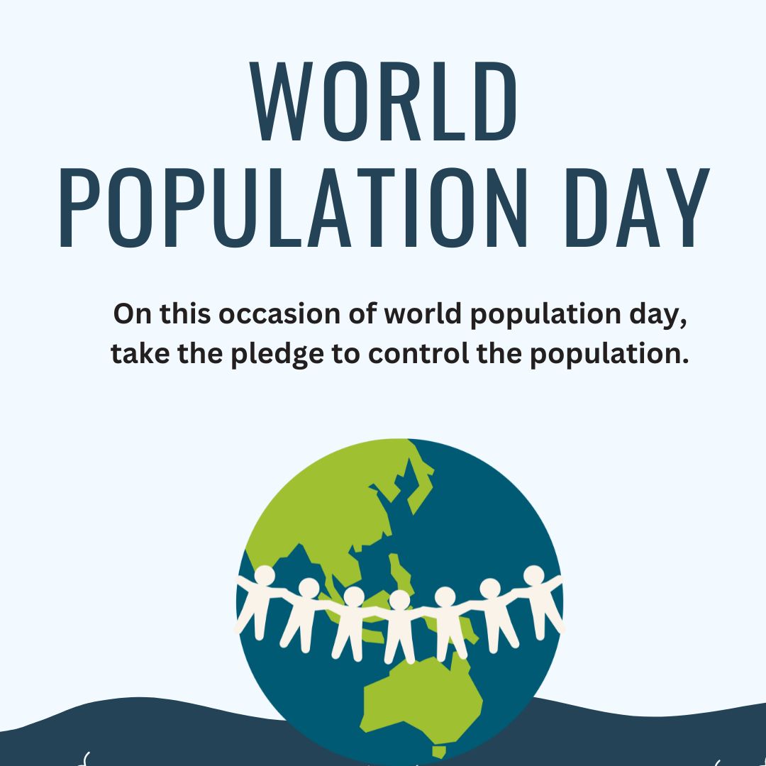 On this occasion of world population day, take the pledge to control the population. - World Population Day Wishes wishes, messages, and status
